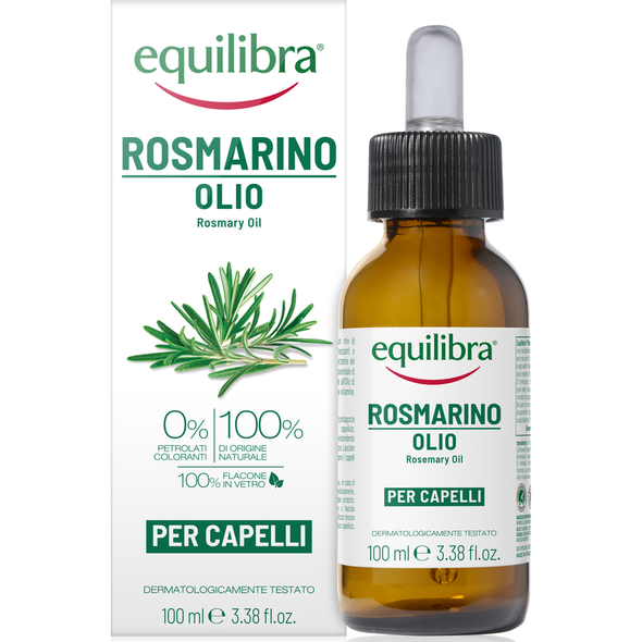 EQUILIBRA ROSMARINO OLIO PER CAPELLI 100% DI ORIGINE NATURALE 100 ML