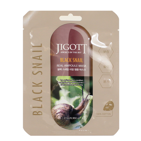 JIGOTT BLACK SNAILL MASCHERA VISO 100% COTONE