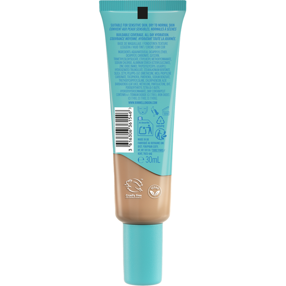 RIMMEL FONDOTINTA KIND&FREE GLOW IT UP N.103 TRUE IVORY