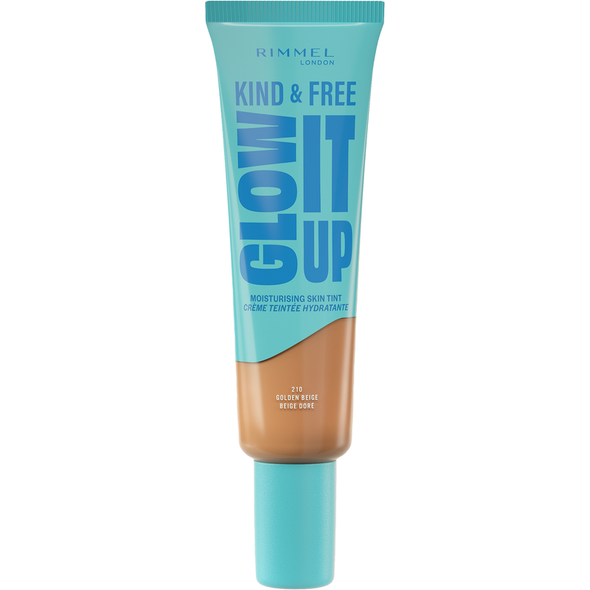 RIMMEL FONDOTINTA KIND&FREE GLOW IT UP N.210 GOLDEN BEIGE