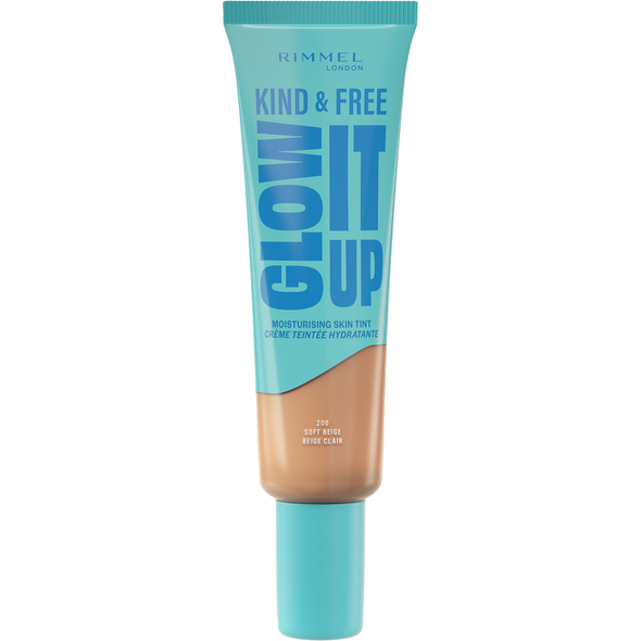 RIMMEL FONDOTINTA KIND&FREE GLOW IT UP N.200 SOFT BEIGE