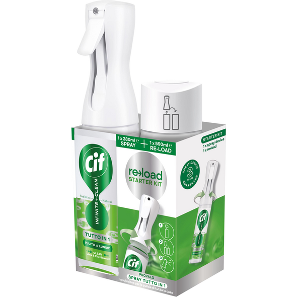 CIF INFINITE+CLEAN STARTER KIT 870 ML 