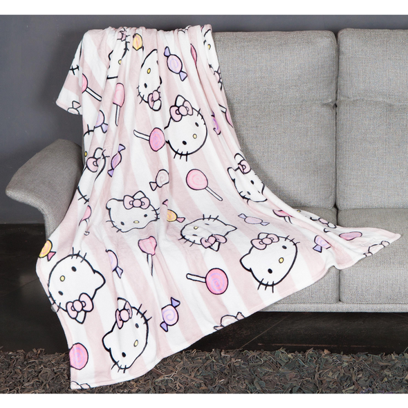 KANGURU PLAID HELLO KITTY KIDS 130x170 CM FLANELLA ULTRAMORBIDA 100% POLIESTERE