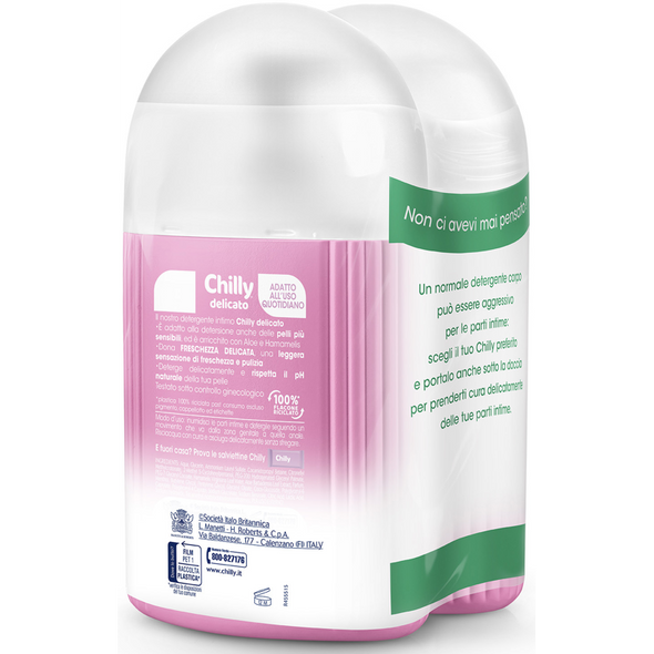 CHILLY INTIMO DELICATO pH5 PELLI SENSIBILI 2 PEZZI DA 200 ML 