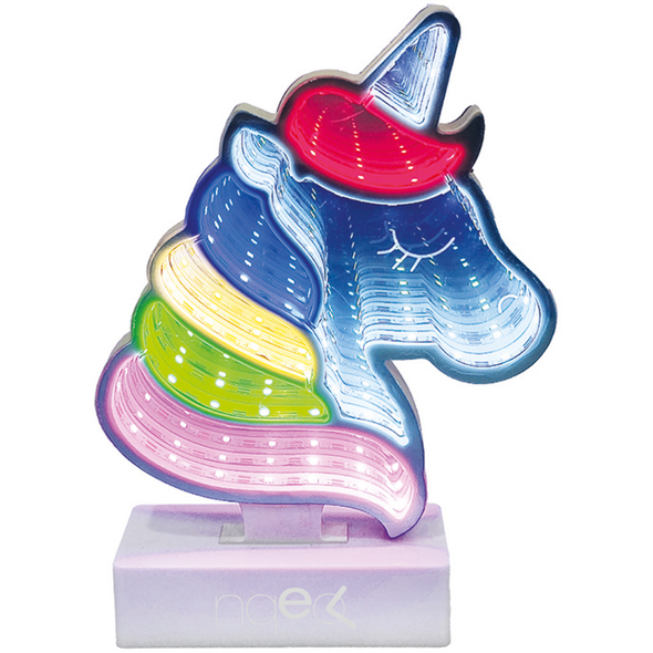 RF LED 3D TUNNEL LAMPADA UNICORNO USB CAVO 1 METRO o 3 BATTERIE AAA