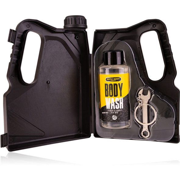 ACCENTRA MEN TOOLKIT CONFEZIONE DA BAGNO UOMO; PORTACHIAVI + BAGNOSCHIUMA 100 ML. PROFUMAZIONE SANDALO E MUSCHIO