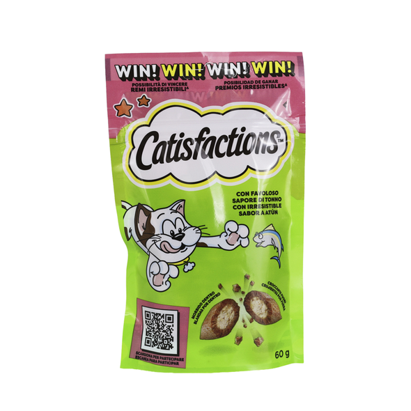CATISFACTIONS CROCCANTINI RIPIENI CON FAVOLOSO TONNO BUSTA 60 GRAMMI