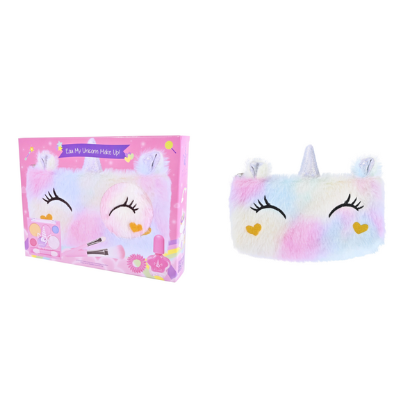 ROYAL BEAUTY EAU MY UNICORN POCHETTE MAKE UP> 1 palette con 6 ombretti,  1 smalto ad acqua, 2 pennelli trucco, 1 elastico capelli    