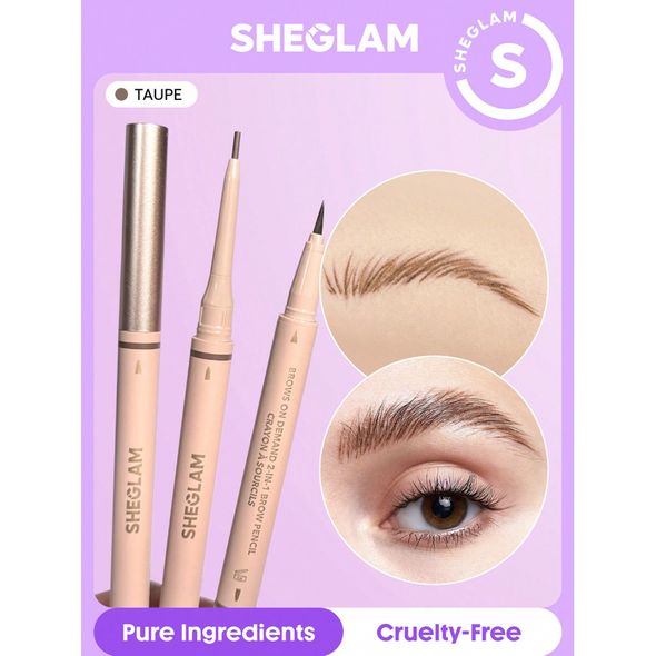 SHEGLAM BROW PENCIL BROWS ON DEMAND 2 IN 1 TAUPE