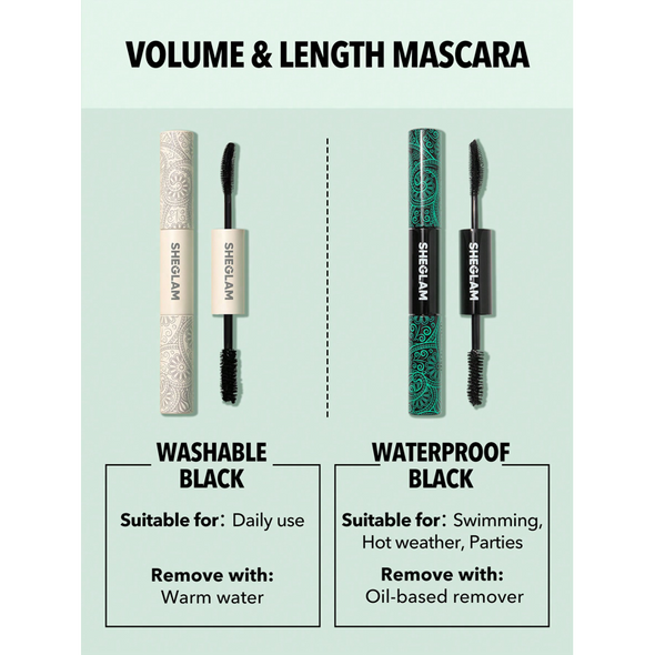 SHEGLAM MASCARA ALL IN ONE VOLUME & LENGTH BLACK WATERPROOF