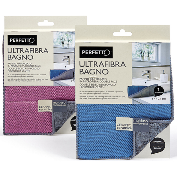 PERFETTO PANNO ULTRAFIBRA BAGNO 17x21 CM ASSORTITO NEI COLORI 