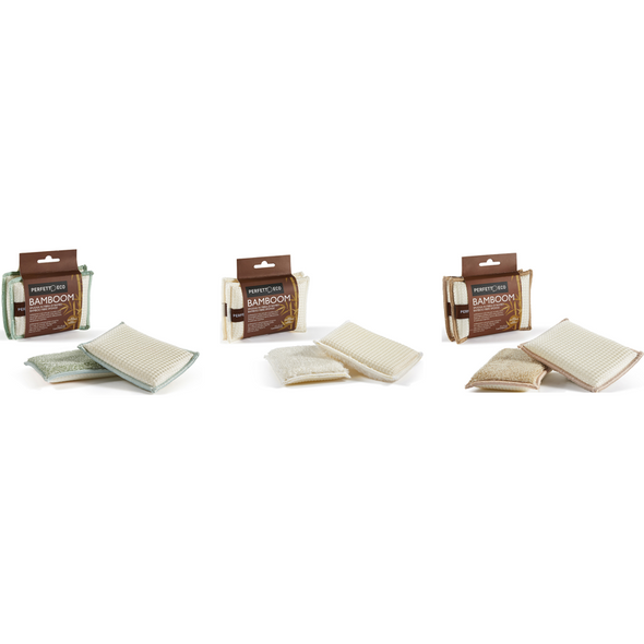 PERFETTO ECO SPUGNA FIBRA BAMBOOM 2 PEZZI ASSORTITA NEI COLORI