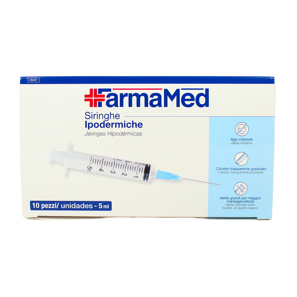 FARMAMED SIRINGA IPODERMICA MONOUSO 5 ML 10 PEZZI