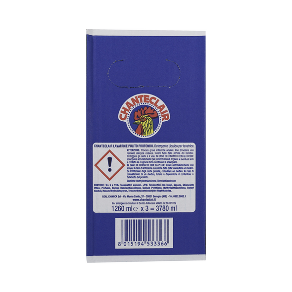 CHANTECLAIR DETERSIVO LIQUIDO LAVATRICE PULITO PROFONDO 3 PEZZI DA 28 LAVAGGI 1260 ML