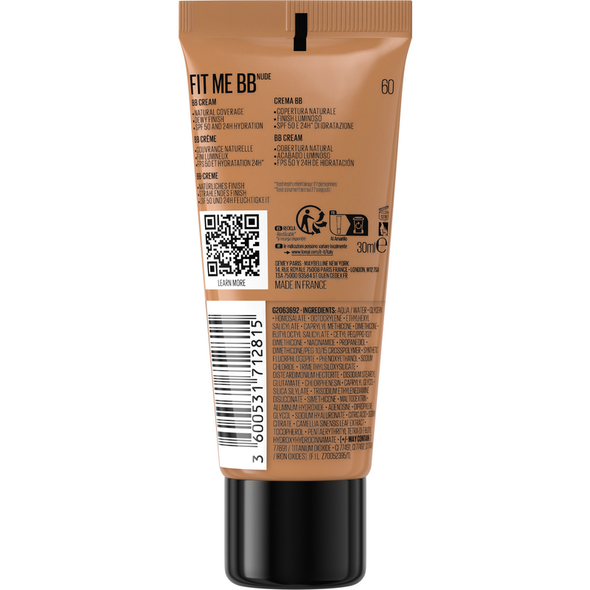MAYBELLINE BB CREAM NUDE FIT ME N.60 SPF 50