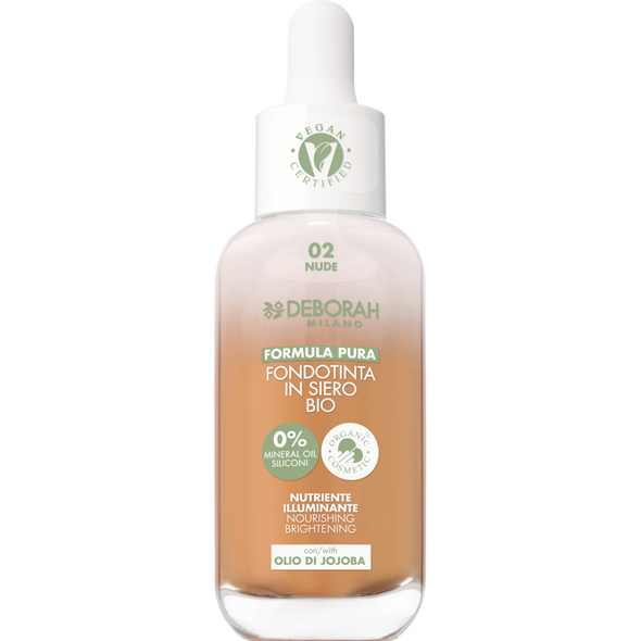 DEBORAH FORMULA PURA FONDOTINTA IN SIERO BIO N. 02 NUDE