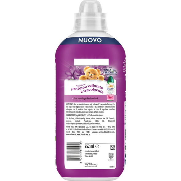 COCCOLINO PERFUME AMMORBIDENTE CONCENTRATO ORCHIDEA VIOLA & MIRTILLI 45 LAVAGGI 952 ML