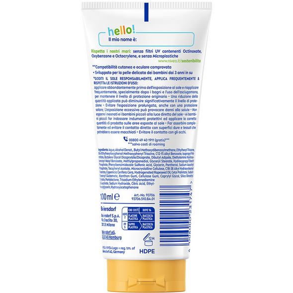 NIVEA SOLARE KIDS CREMA GIORNO FP50+ TUBO 100 ML
