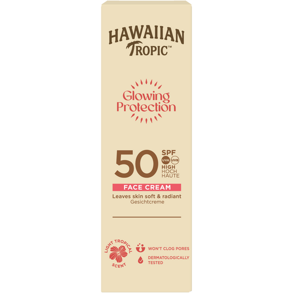 HAWAIIAN TROPIC GLOWING PROTECTION FACE CREAM SPF50 50 ML