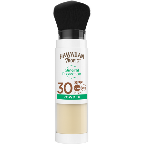 HAWAIIAN TROPIC MINERAL PROTECTION POWDER BRUSH SPF30