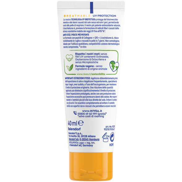 NIVEA SOLARE CREMA ANTI AGE Q10 FP50+ 40 ML