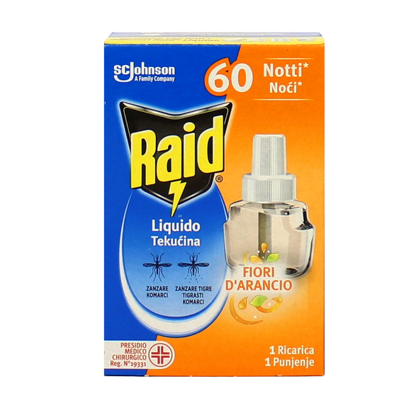 RAID RICARICA LIQUIDA 60 NOTTI FIORI D'ARANCIO