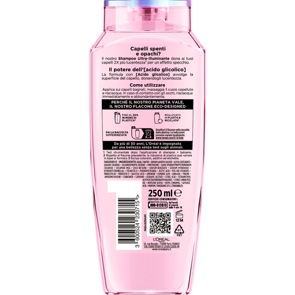 ELVIVE GLYCOLIC GLOSS SHAMPOO ULTRA ILLUMINANTE 250 ML