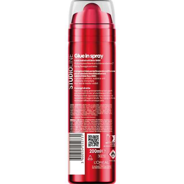 STUDIO LINE GLUE IN SPRAY FISSANTE CON VITAMINA C ADESIONE ISTANTANEA 200 ML
