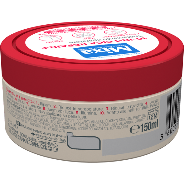 MIXA 10 IN 1 CICA REPAIR TRATTAMENTO RIPARATORE PELLE SCREPOLATA E RUVIDA 150 ML