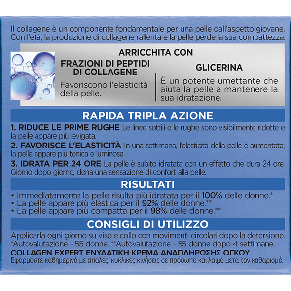 L'OREAL COLLAGEN EXPERT CREMA GIORNO IDRATANTE RIMPOLPANTE 50 ML