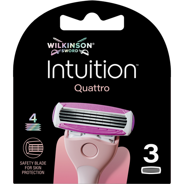 WILKINSON INTUITION QUATTRO 3 RICAMBI A 4 LAME DONNA
