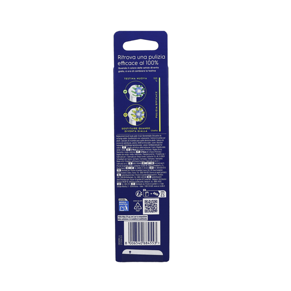 ORAL B RICAMBIO TESTINE SPAZZOLINO ELETTRICO PRO CROSS ACTION 4 PEZZI