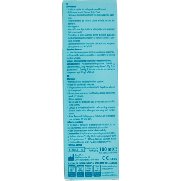 BENEXE' SOLUZIONE UNICA PER LENTI A CONTATTO 100 ML