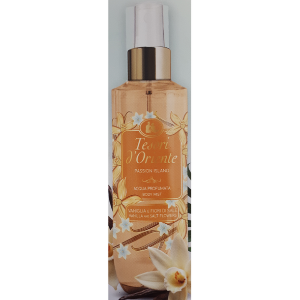 TESORI D'ORIENTE ACQUA PROFUMATA CORPO VANIGLIA e FIORI DI SALE 200 ML  