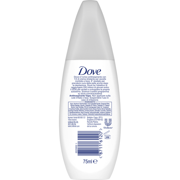 DOVE DEODORANTE INVISIBLE DRY WHITE FREESIA & VIOLET FLOWER SCENT 48H VAPO 75 ML 