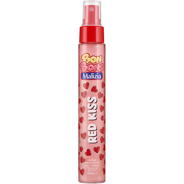MALIZIA BON BONS ACQUA PROFUMATA GLITTERATA RED KISS 75 ML