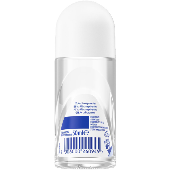NIVEA DEODORANTE BLECK & WHITE INVISIBLE AUTHENTIC 72H FEMALE ROLL-ON 50 ML 