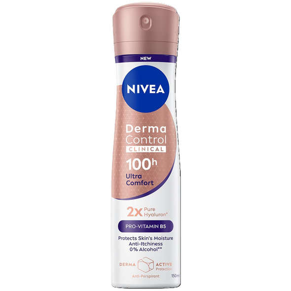 NIVEA DEODORANTE DERMA CONTROL CLINICAL ULTRA COMFORT SPRAY 150 ML   