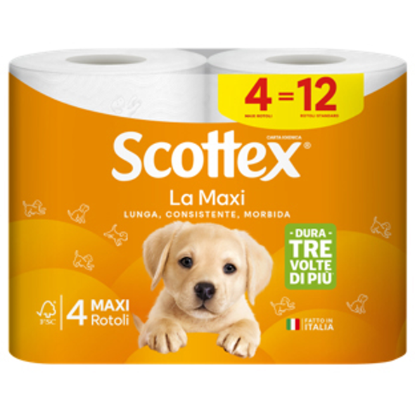 SCOTTEX IGIENICA LA MAXI 4 MAXI ROTOLI     