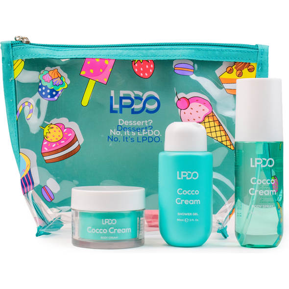 LPDO SUMMER KIT POCHETTE + BODY SPRAY 90 ML + BODY WASH 90 ML + BODY CREAM 50 ML COCCO CREAM