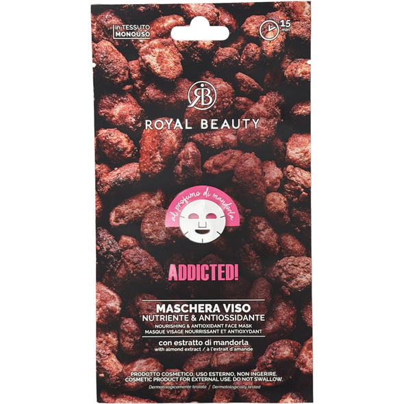 ROYAL BEAUTY MASCHERA VISO NUTRIENTE E ANTIOSSIDANTE AL PROFUMO DI MANDORLA 25 ML