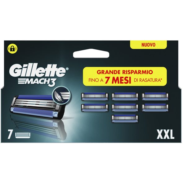 GILLETTE MACH3 RICAMBI 7 PEZZI
