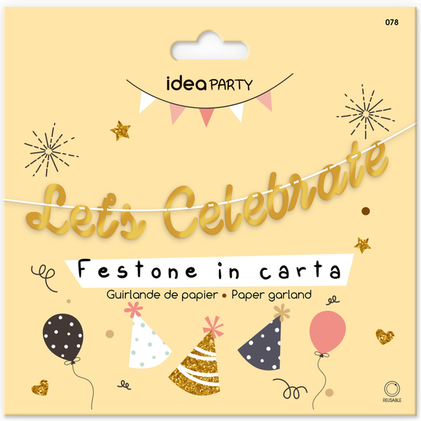 IDEA PARTY FESTONE LETS CELEBRATE IN CARTA