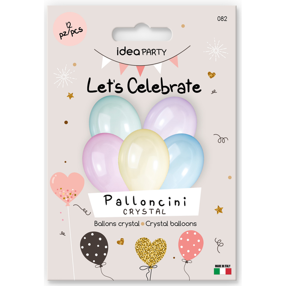 IDEA PARTY LETS CELEBRATE 12 PALLONCINI CRYSTAL