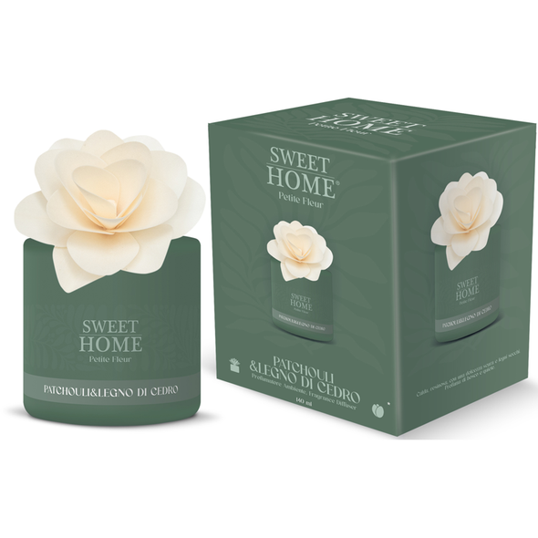 SWEET HOME COFANETTO PRPFUMATORE AMBIENTE PETIT FLEUR PHCHOULI & LEGNO DI CEDRO 140 ML 