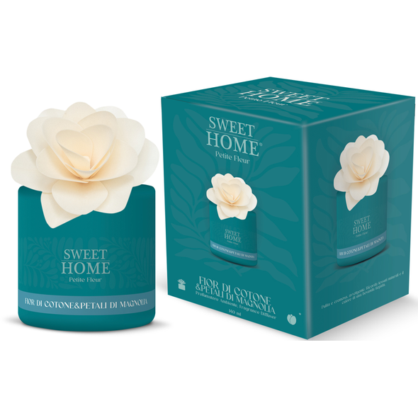 SWEET HOME COFANETTO PROFUMATORE AMBIENTE PETIT FLEUR FIOR DI COTONE & PETALI DI MAGNOLIA 140 ML
