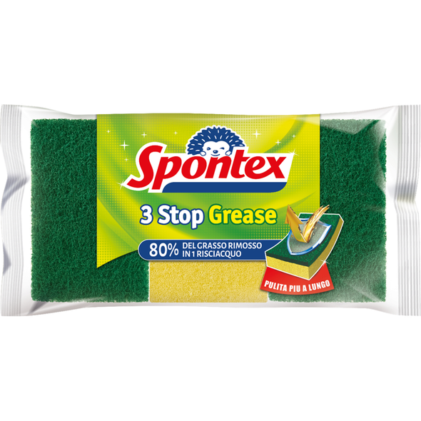 SPONTEX SPUGNA CUCINA STOP GREASE 3 PEZZI