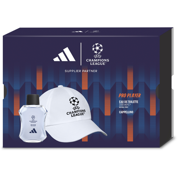 ADIDAS CONFEZIONE UEFA12 CHAMPIONS LEAGUE EAU DE TOILETTE 100 ML + CAPPELLINO BIANCO