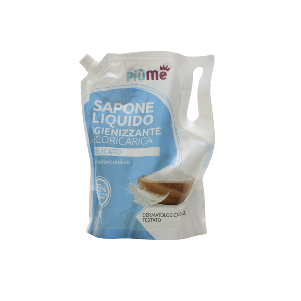 PIUME SAPONE LIQUIDO PER MANI TALCO RICARICA IN BUSTA 0,9 LITRI