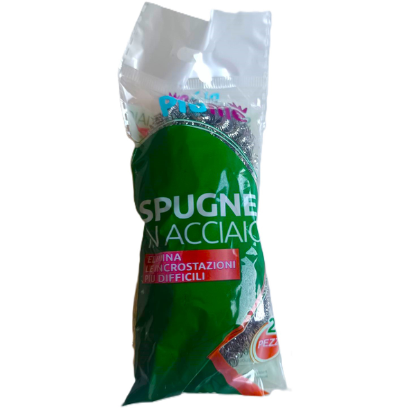 PIUME SPUGNE IN ACCIAIO 2 PEZZI